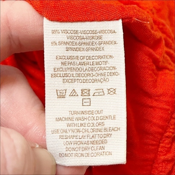 Free People Begonia Top red embroidered flowy boho blouse long sleeve bohemian - Picture 10 of 12